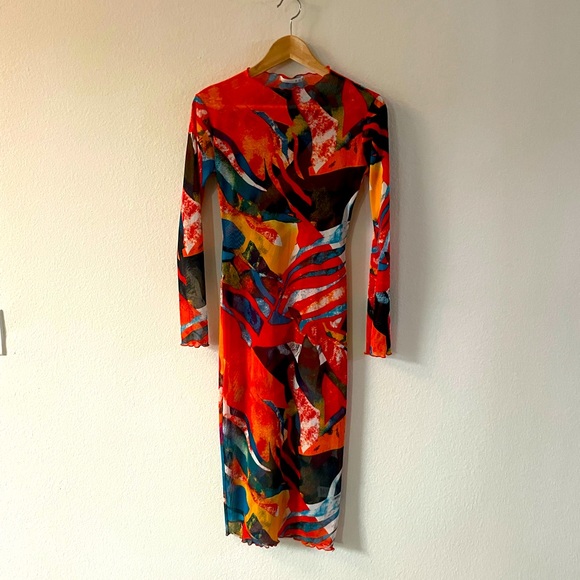 Sheer Patterned Dress - Picture 1 of 5